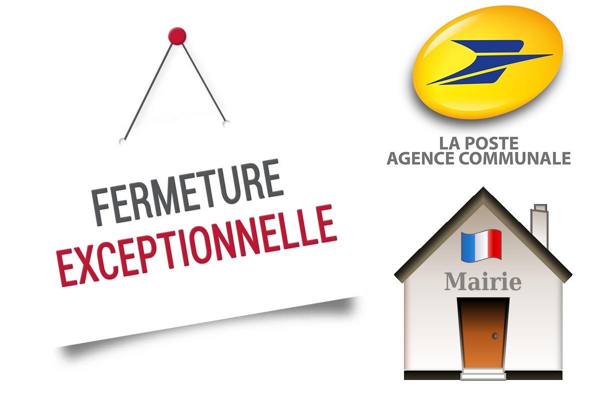 FERMETURE EXCEPTIONNELLE DE LA MAIRIE ET DE L'AGENCE POSTALE LE SAMEDI 02/11